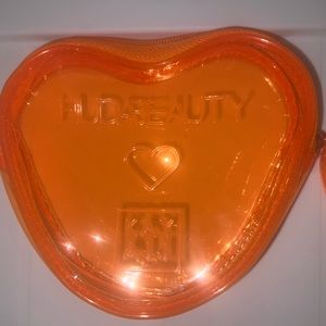 HUDA BEAUTY orange makeup bag